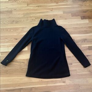 Dudley Stephens Cobble Hill Black Turtleneck Fleece Sweater